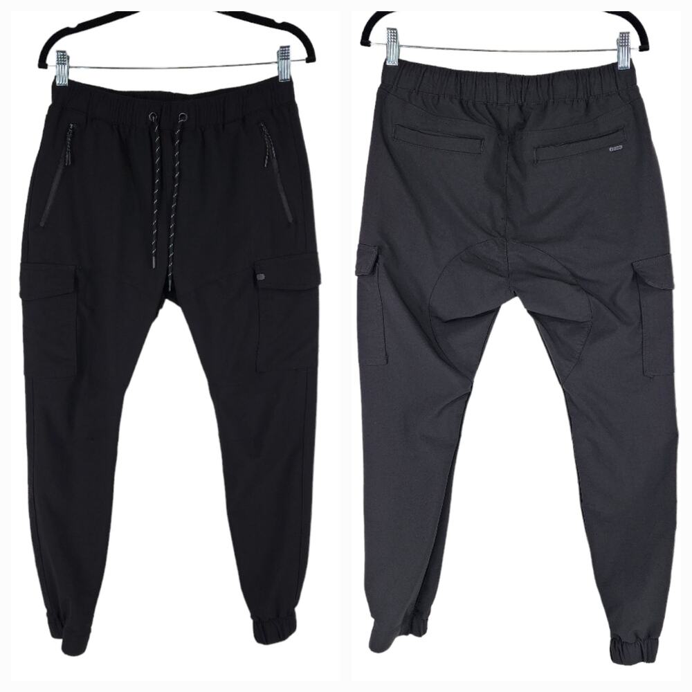 Men's Fried Denim Black Cargo Pants